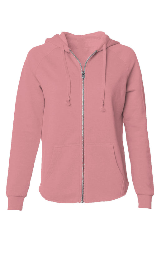 Women's Lightweight Washed Zip Hoodie