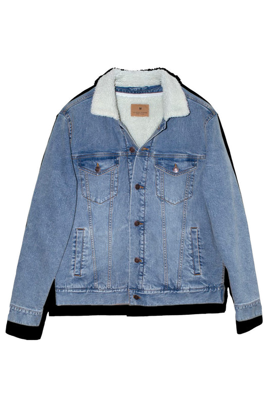 Unisex Sherpa Lined Denim Jacket