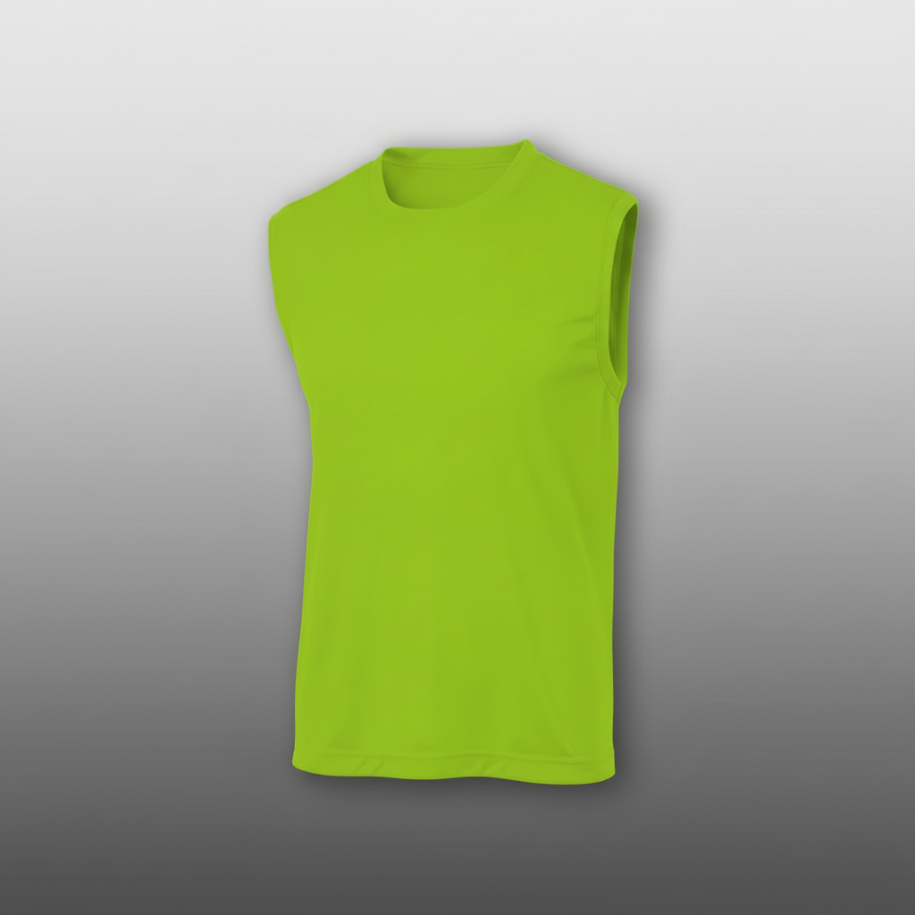 Lime Shock Sleeveless Tee - Grey Gradient