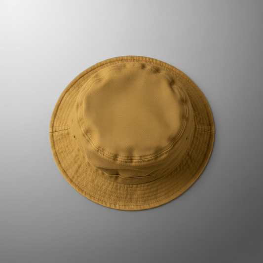 Mustard Gold Bucket Hat - Grey Gradient