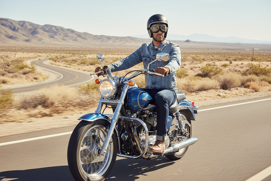 Retro Denim Jacket - Vintage Motorcycle 2