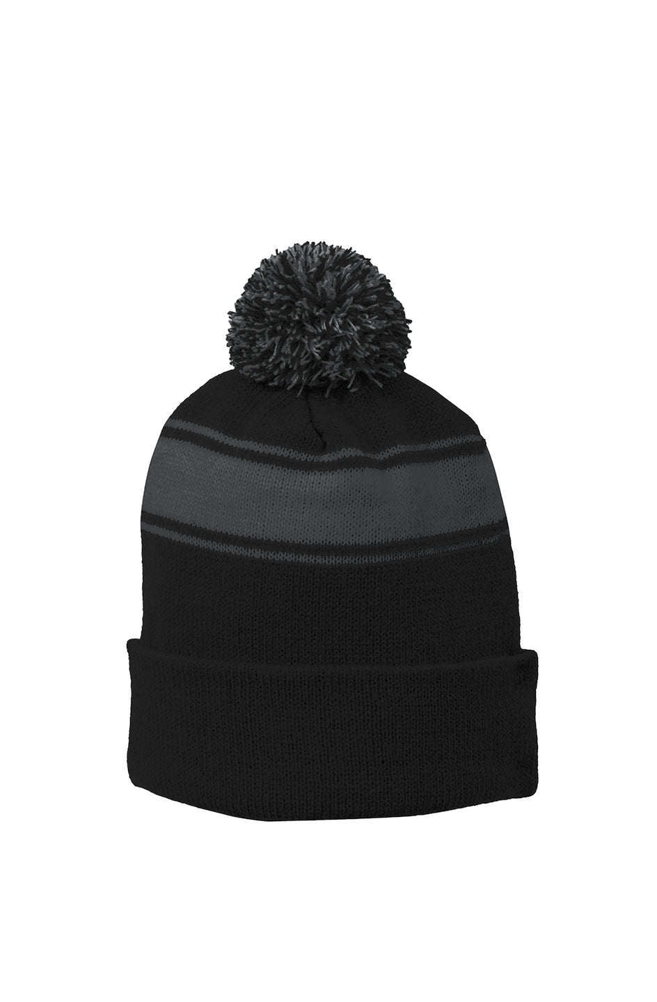 Striped Pom Beanie