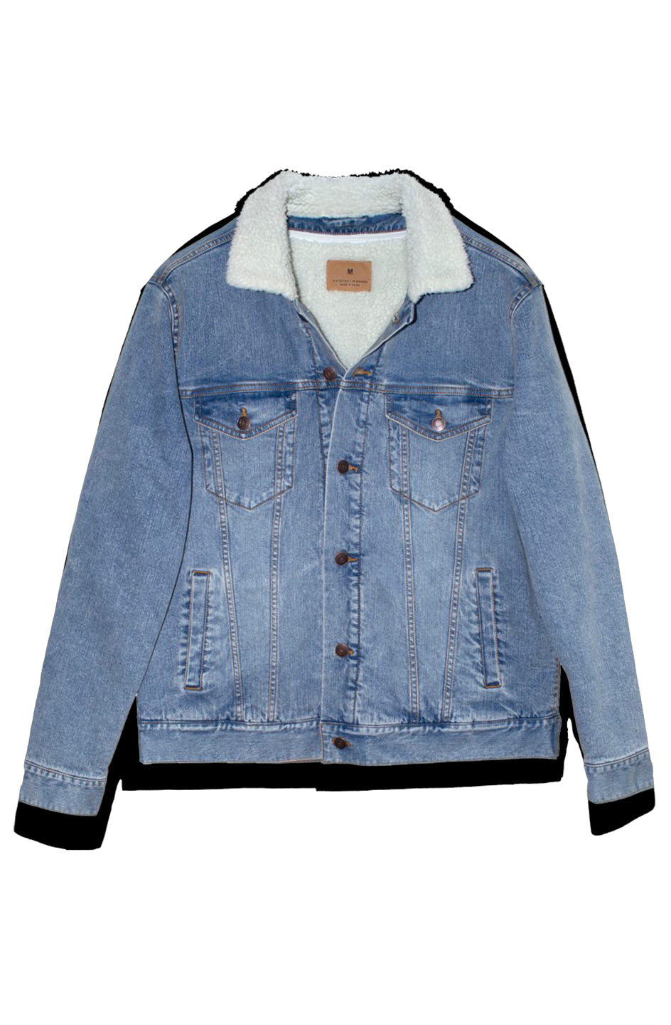 Unisex Sherpa Lined Denim Jacket