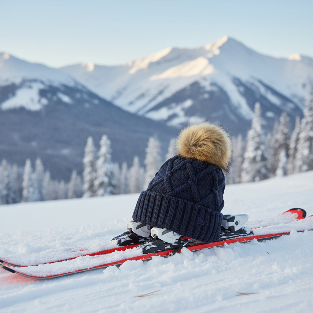 Beanie on Skis - Winter Scene 3