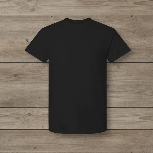 Black short sleeve tee - square format