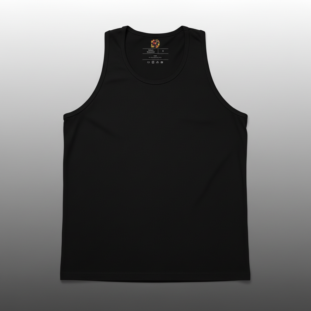 Black Tank Top - Grey Gradient