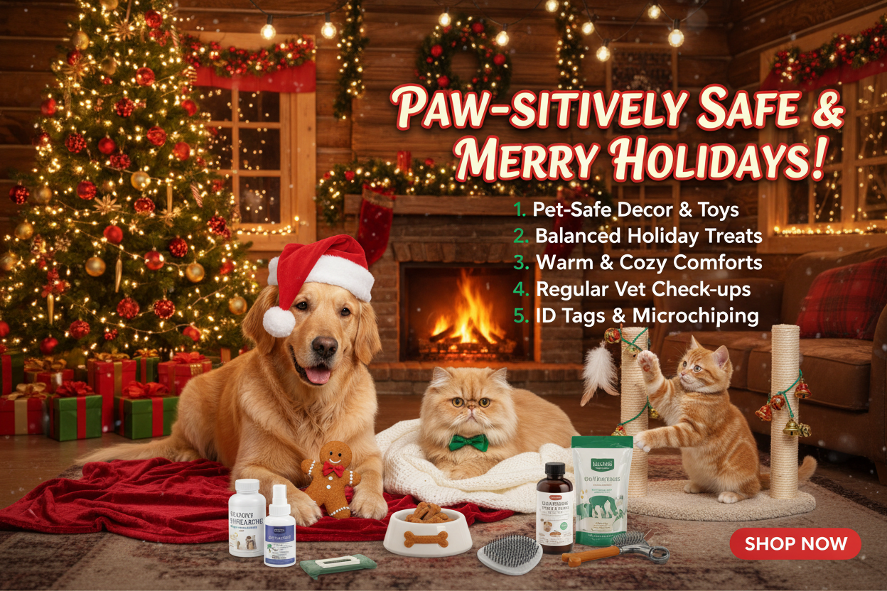 Christmas Pet Care Tips Banner