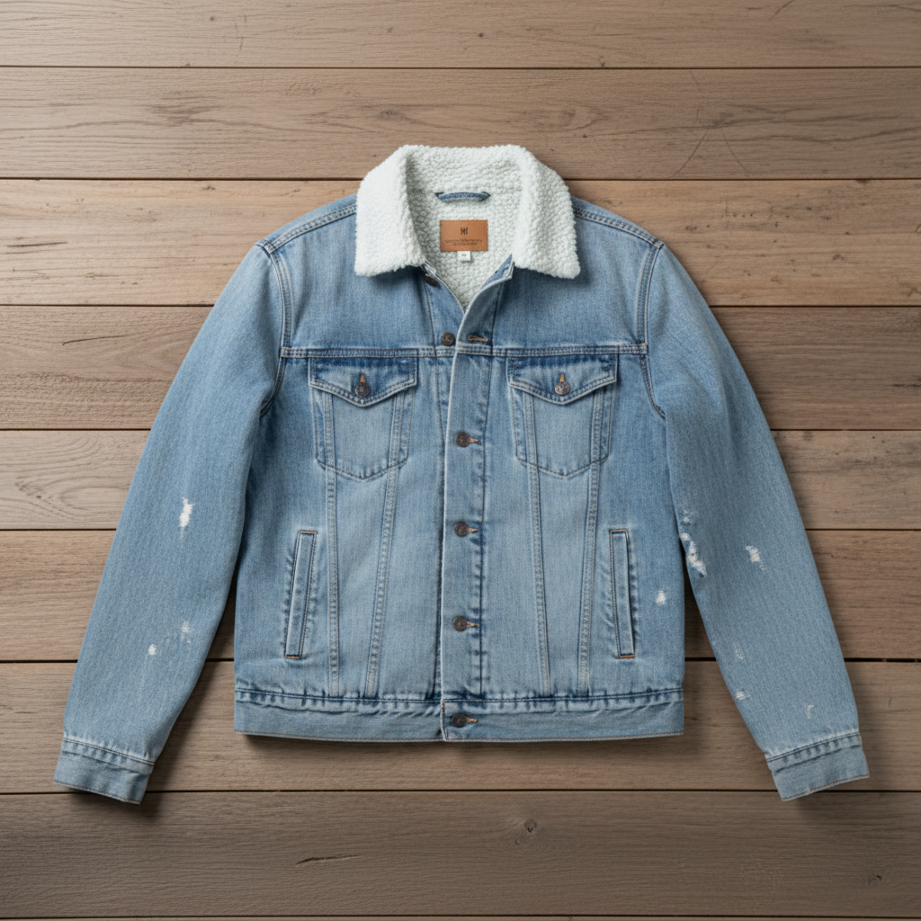 Light blue denim jacket - balanced square format