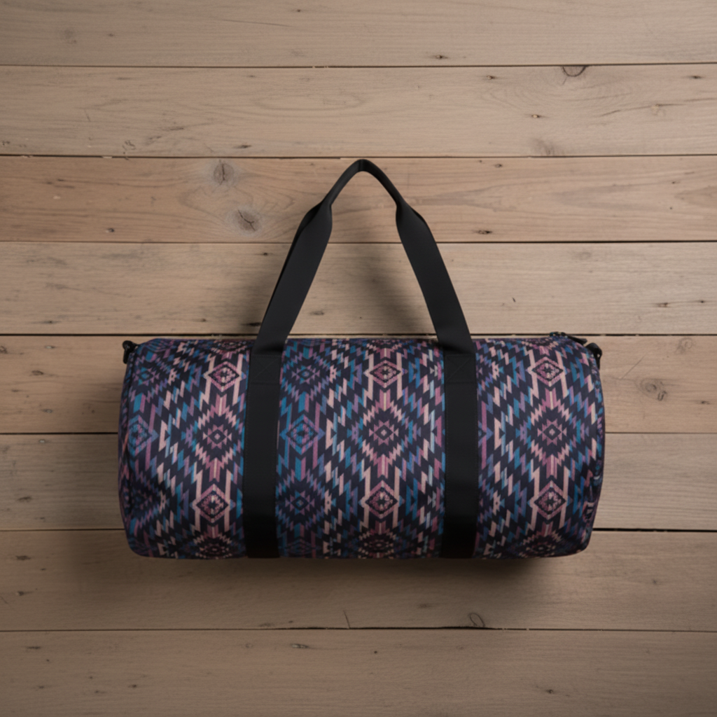 Southwest tribal duffel - square format