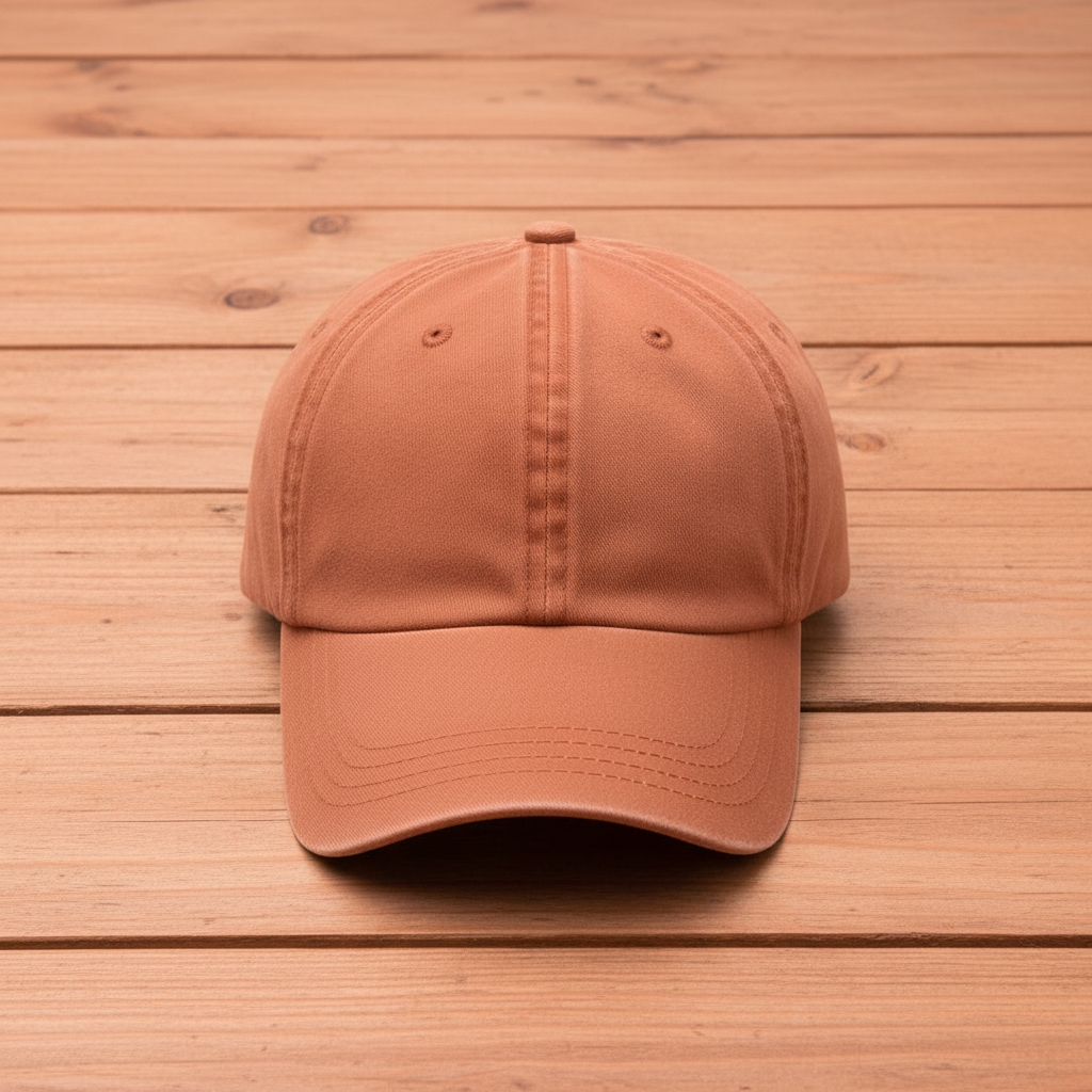 Texas orange hat on warm wooden slats