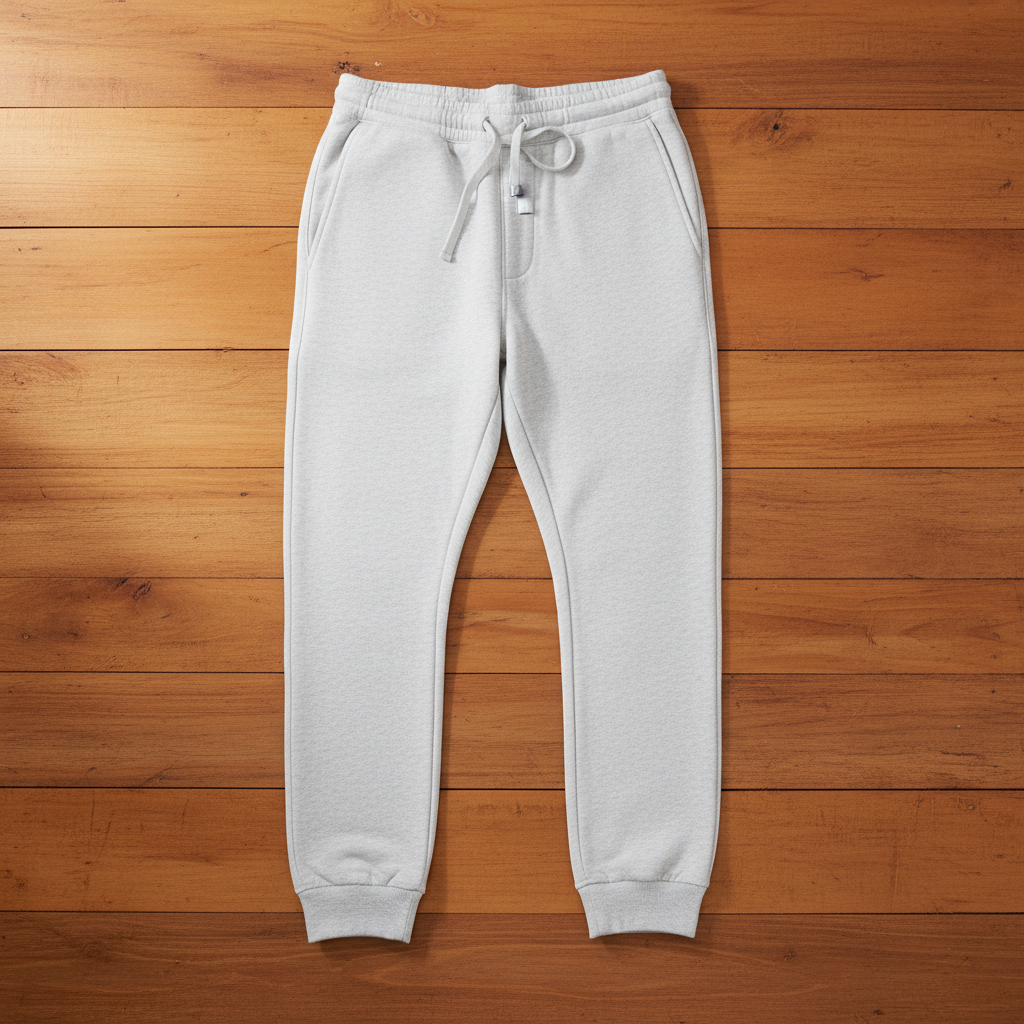 White joggers - horizontal slats