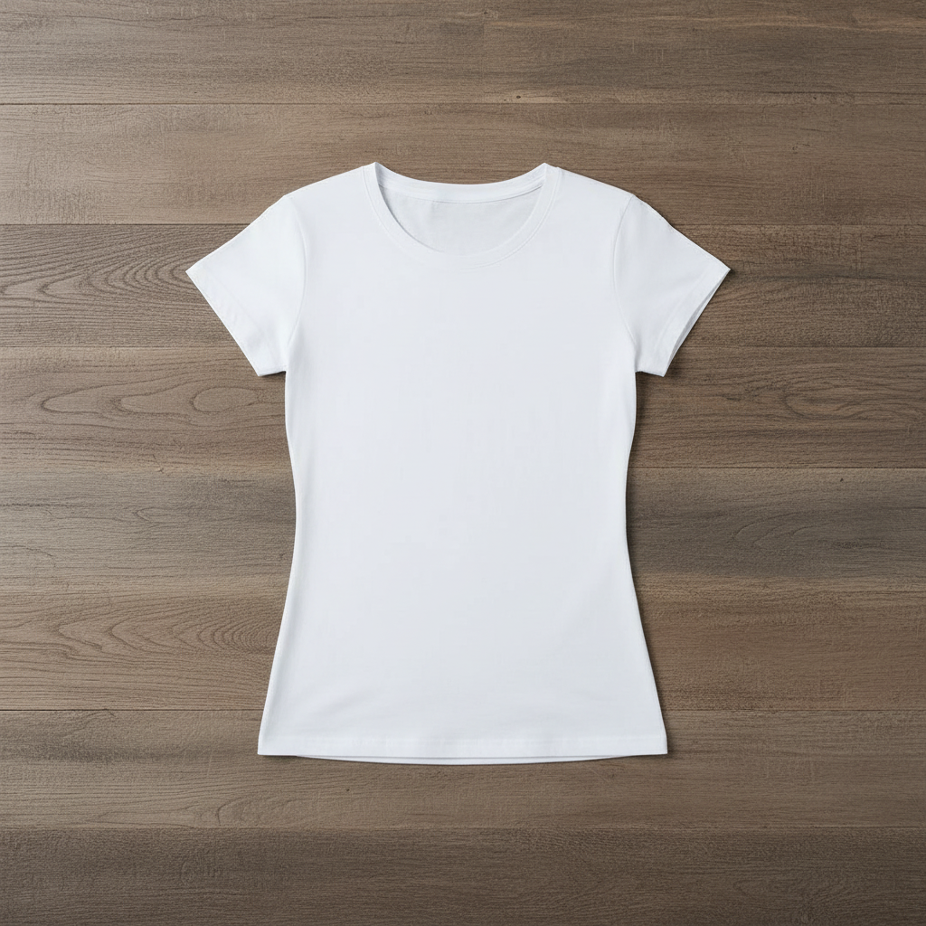 White women's tee - square format